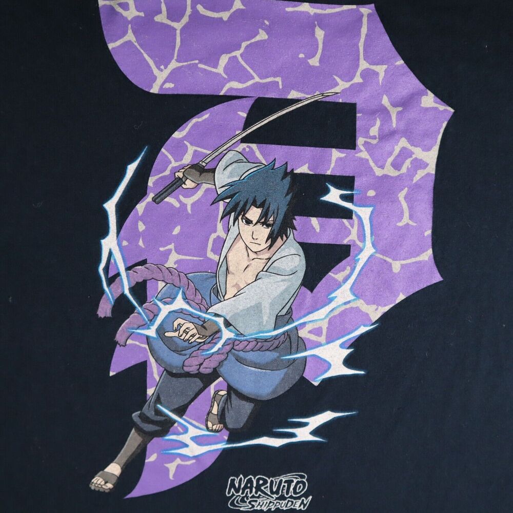 Primitive Naruto Shippuden T Shirt Mens Size S Black Anime Sword Heavy Cotton